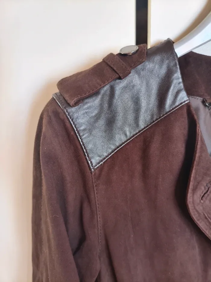 Veste en cuir marron - photo numéro 4