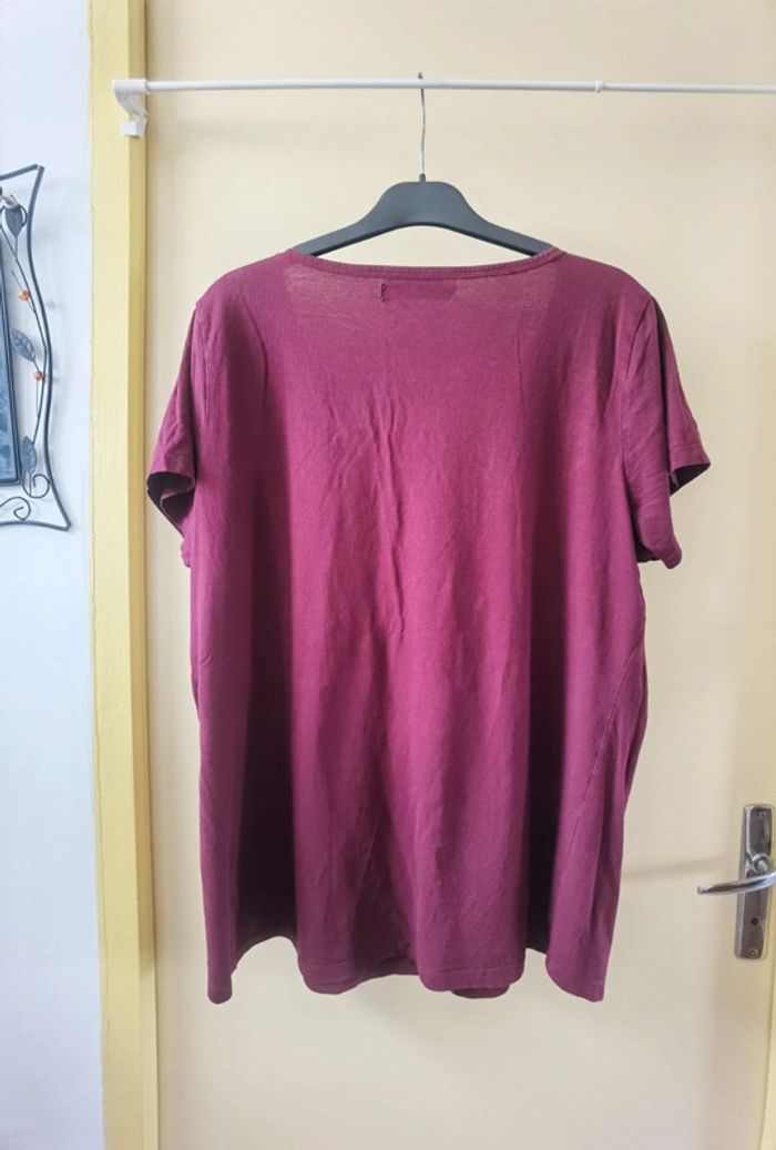T-shirt rouge bordeaux 50-52 - photo numéro 5
