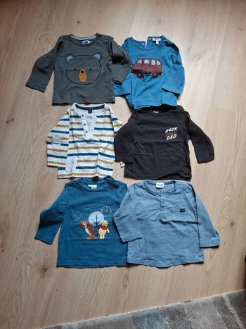 6 tee-shirts manches longues