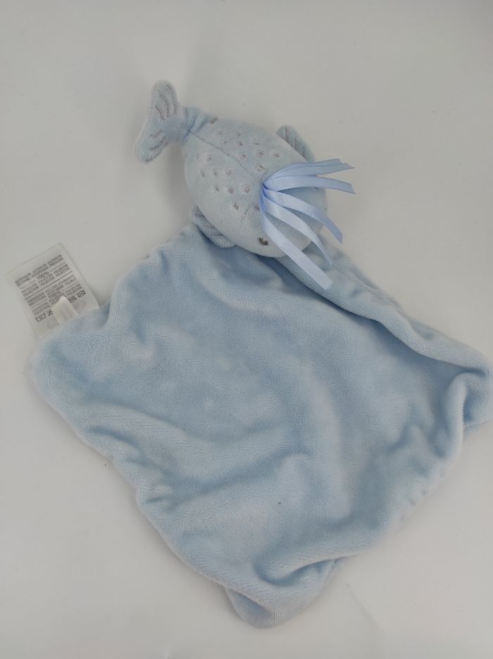 Doudou mouchoir Baleine bleue Mots d'Enfants - photo numéro 2