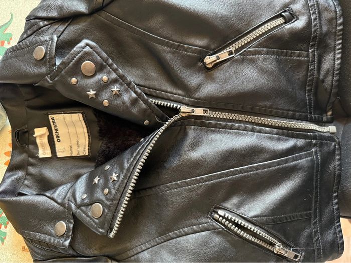 Manteau imitation cuir fille 4 ans - photo numéro 2