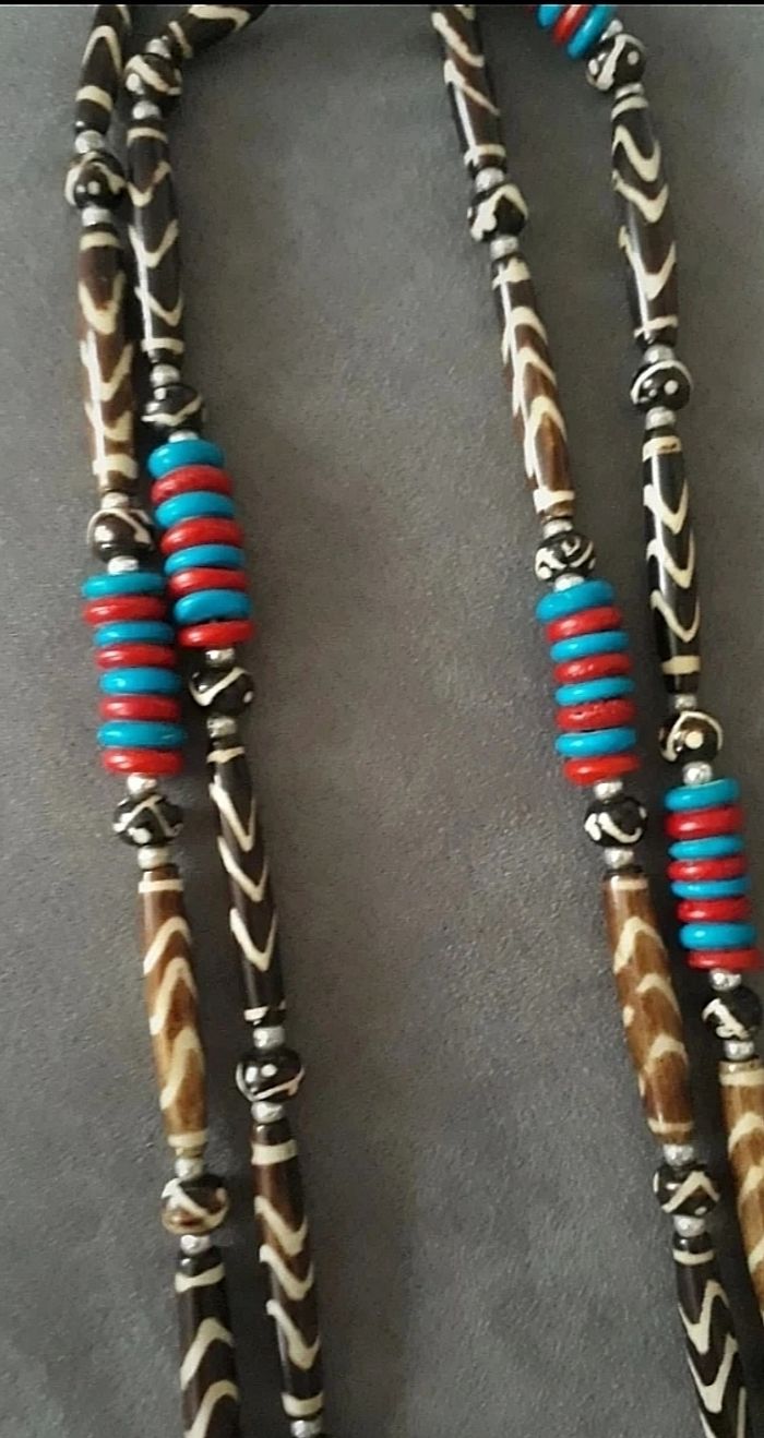 Collier double rang ethnique - photo numéro 2