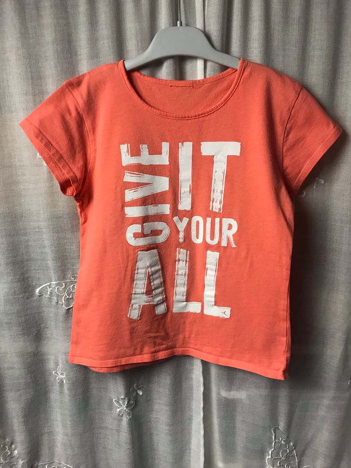 T-shirt saumon 8 ans Decathlon