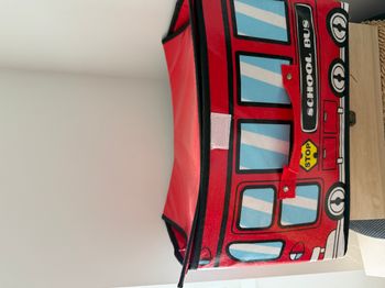 Boîte de rangement étanche en forme de bus de 1,8 litre pour enfants, pliable,