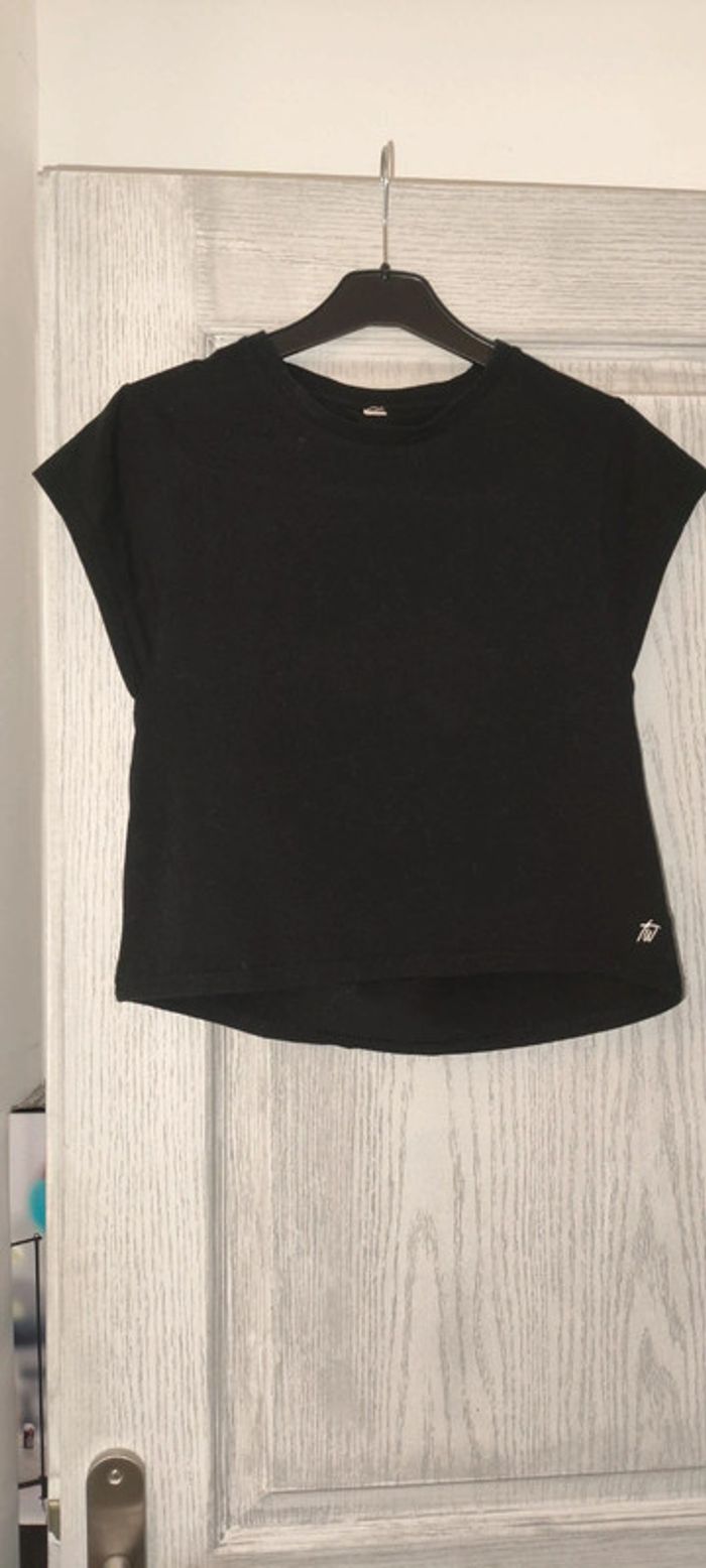 t-shirt dos nu fille noir