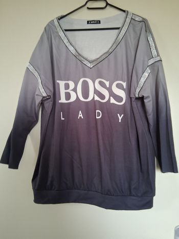 Sweat shirt " sheilay " gris argenté " t- M"
