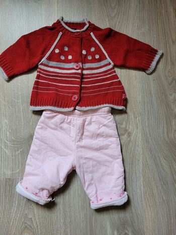 Gilet Terre de Marins + pantalon 1 mois 53 cm