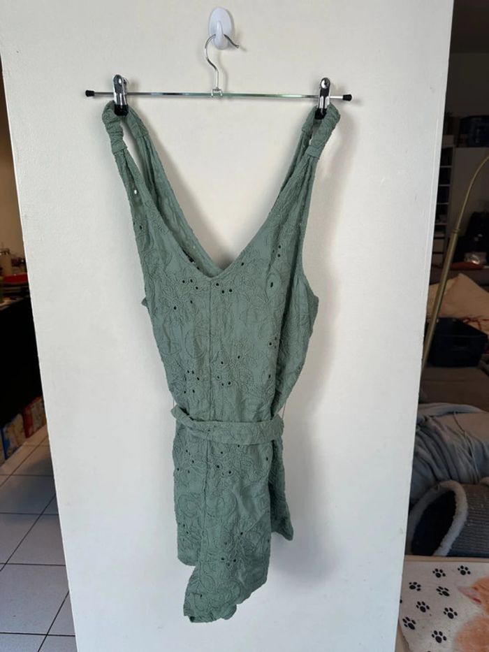 Combishort dentelle verte - Zara - photo numéro 2