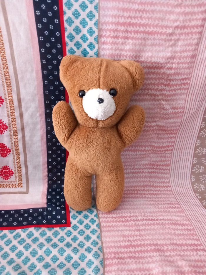 Peluche nounours vintage 33cm marron vintage