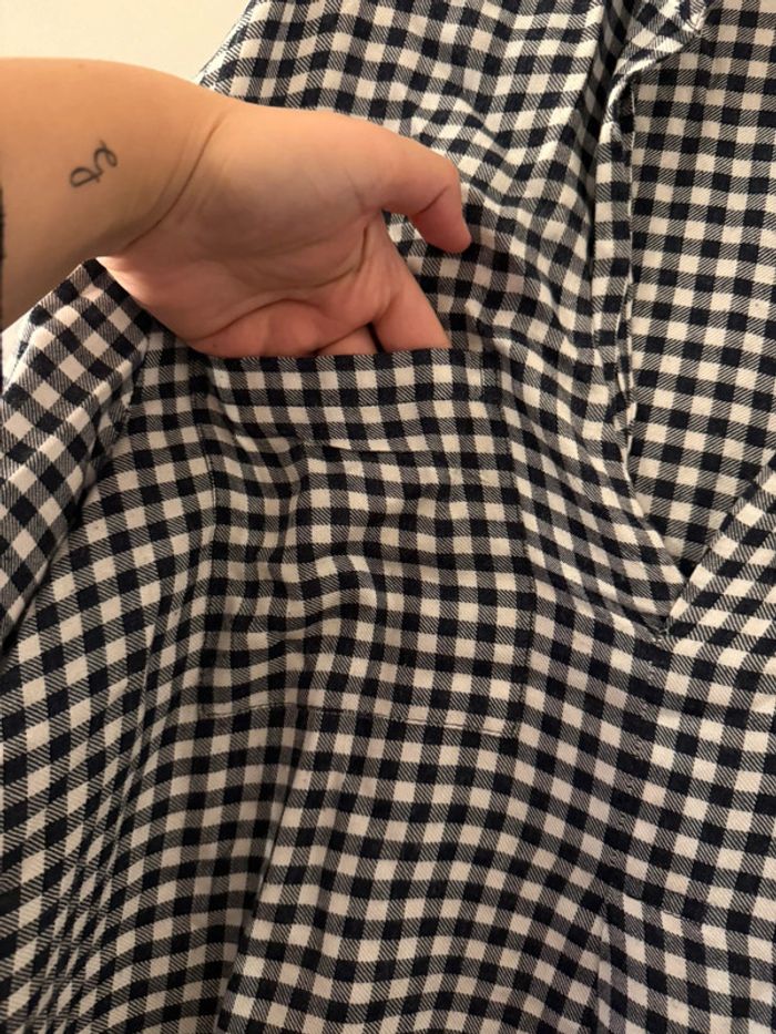 Chemise longue à carreaux Zara - photo numéro 3