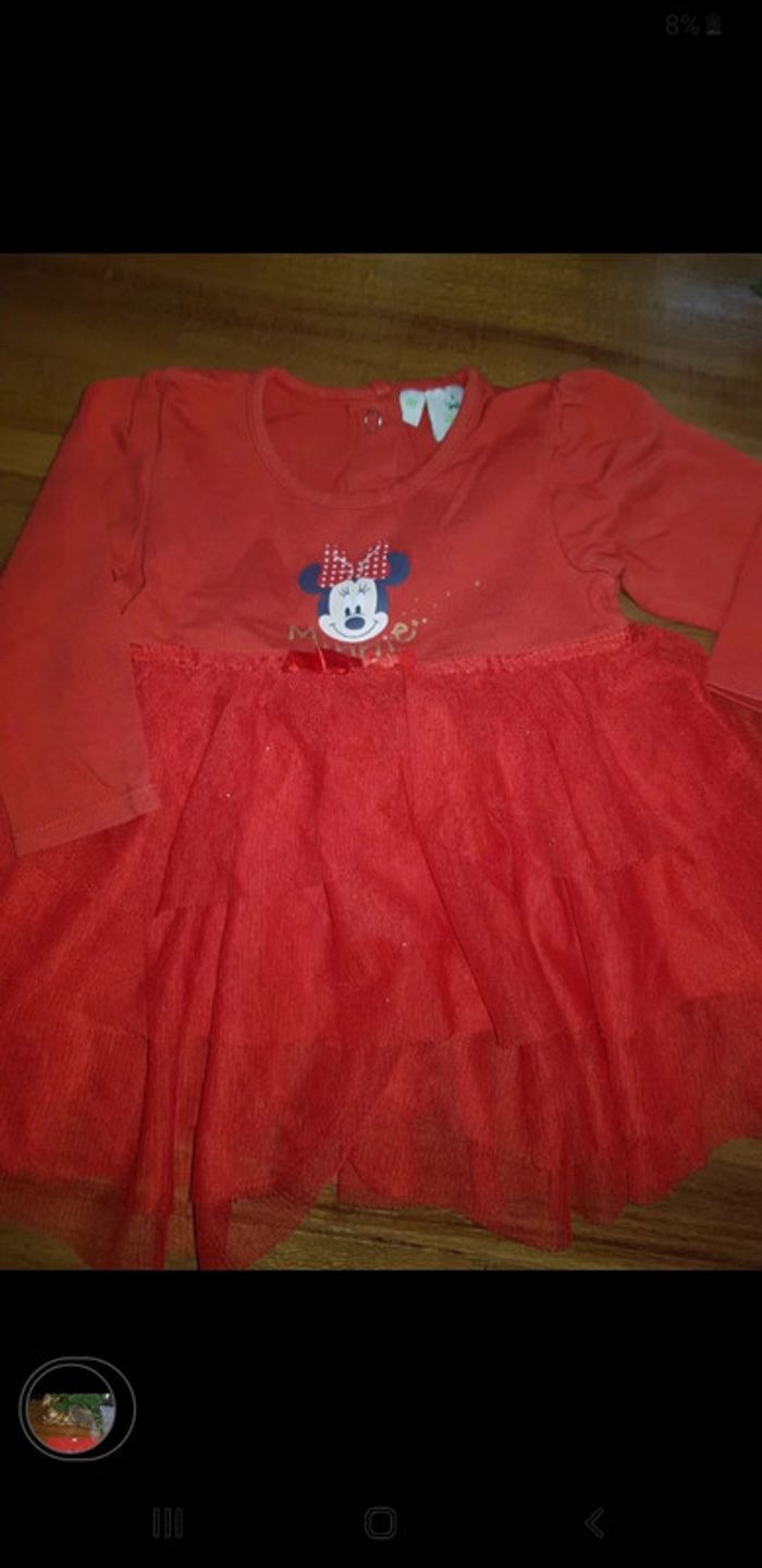 Robe rouge à tutu minnie Disney 6 mois - photo numéro 2