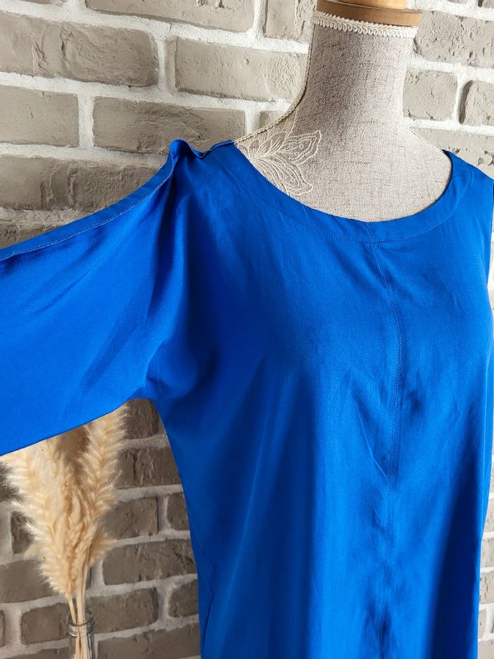 Robe tunique Vero Moda - bleu électrique satiné - photo numéro 6