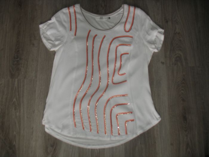 TEE SHIRT MC BLANC "TREND BY MISS CAPTAIN" - TAILLE 42 - n°01