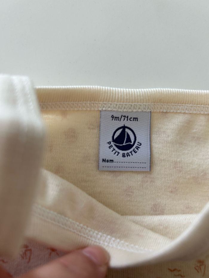 9️⃣ Bodi manche courte    petit bateau 9MOIS’ - photo numéro 2