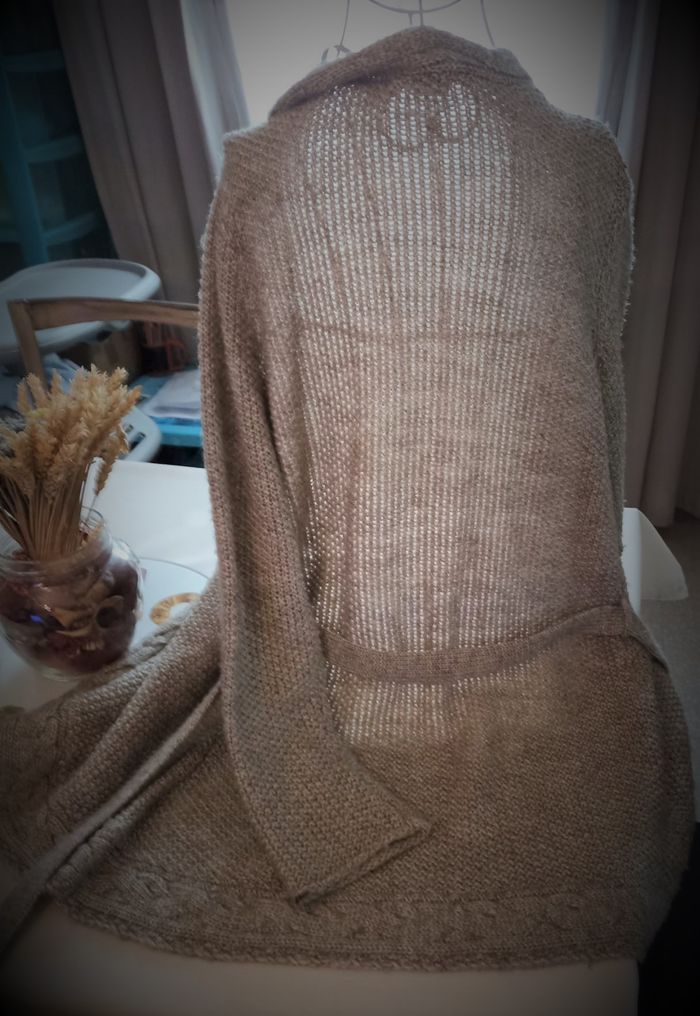 Gilet Long & Doux K.Woman - Maille Beige - photo numéro 3