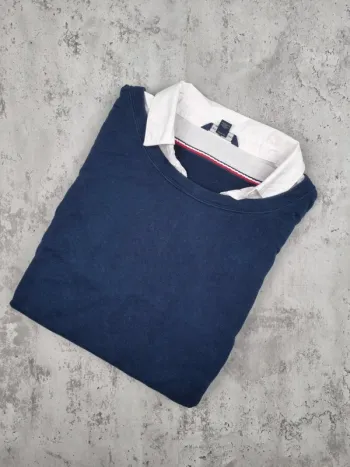 Sweat effet superposé Tommy Hilfiger bleu marine, L Femmes