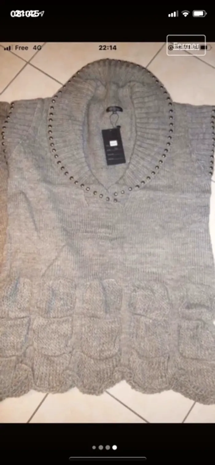 robe en laine large col clouté excellente qualité DANNY 46 50 - photo numéro 4