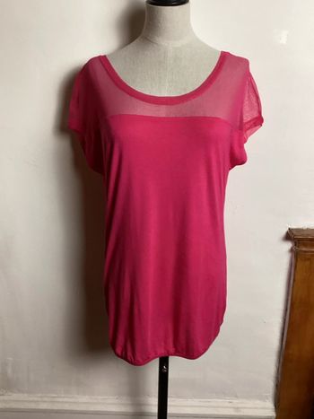 Teeshirt rose ajouré 42