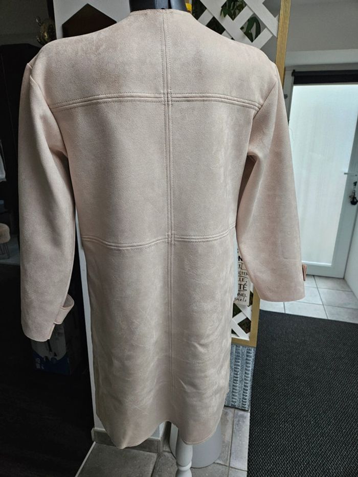 Zara veste longue beige ample taille S - photo numéro 8