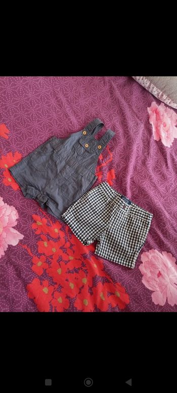 Salopette short et short taille 6 mois