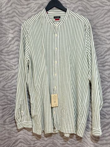 Roy Robson - Chemise à rayures, Blanche, taille XXL