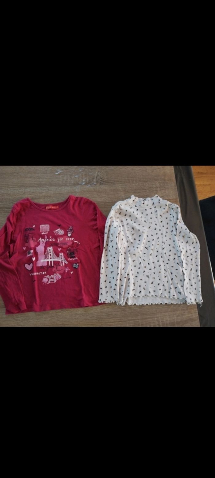 Lot 2 T-shirts manche longue 6 ans