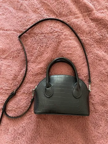 sac à main bandoulière effet croco