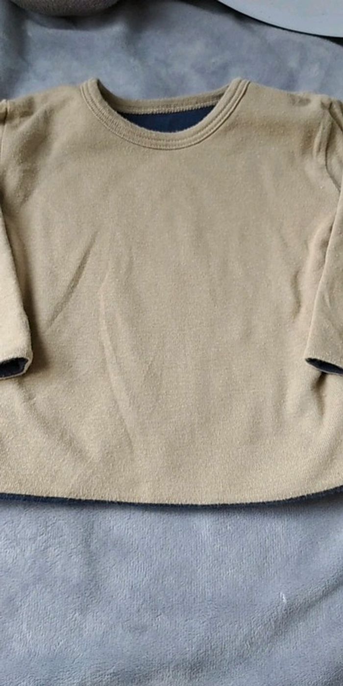 Tee shirt épais manches longues réversible Garçon 6 mois Petit bateau - photo numéro 13