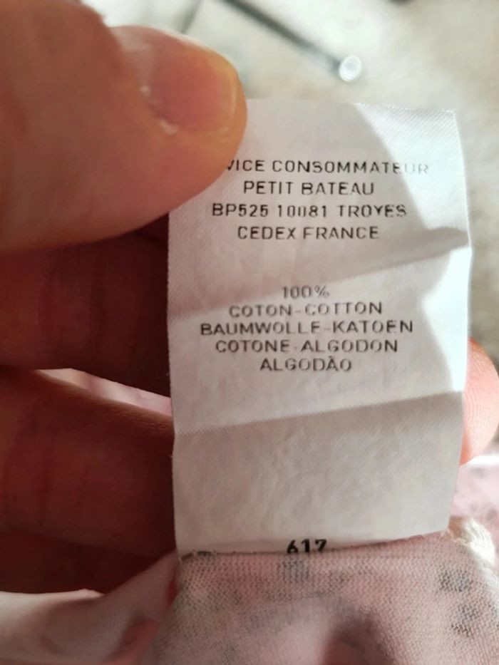 Debardeur rose fleurs petit bateau bébé fille taille 3 mois - photo numéro 5