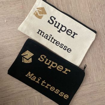 Trousse avec écriture au choix