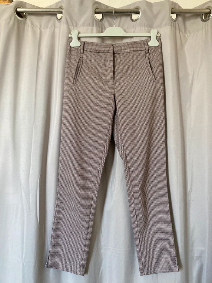 Pantalon chic Etam motif pied de poule 34