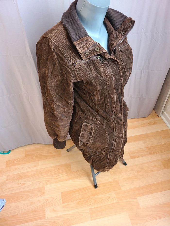 Manteau long marron M - photo numéro 3