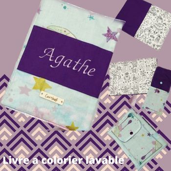 Livre à colorier lavable personnalisé