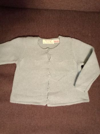 Gilet boutonné bleu clair