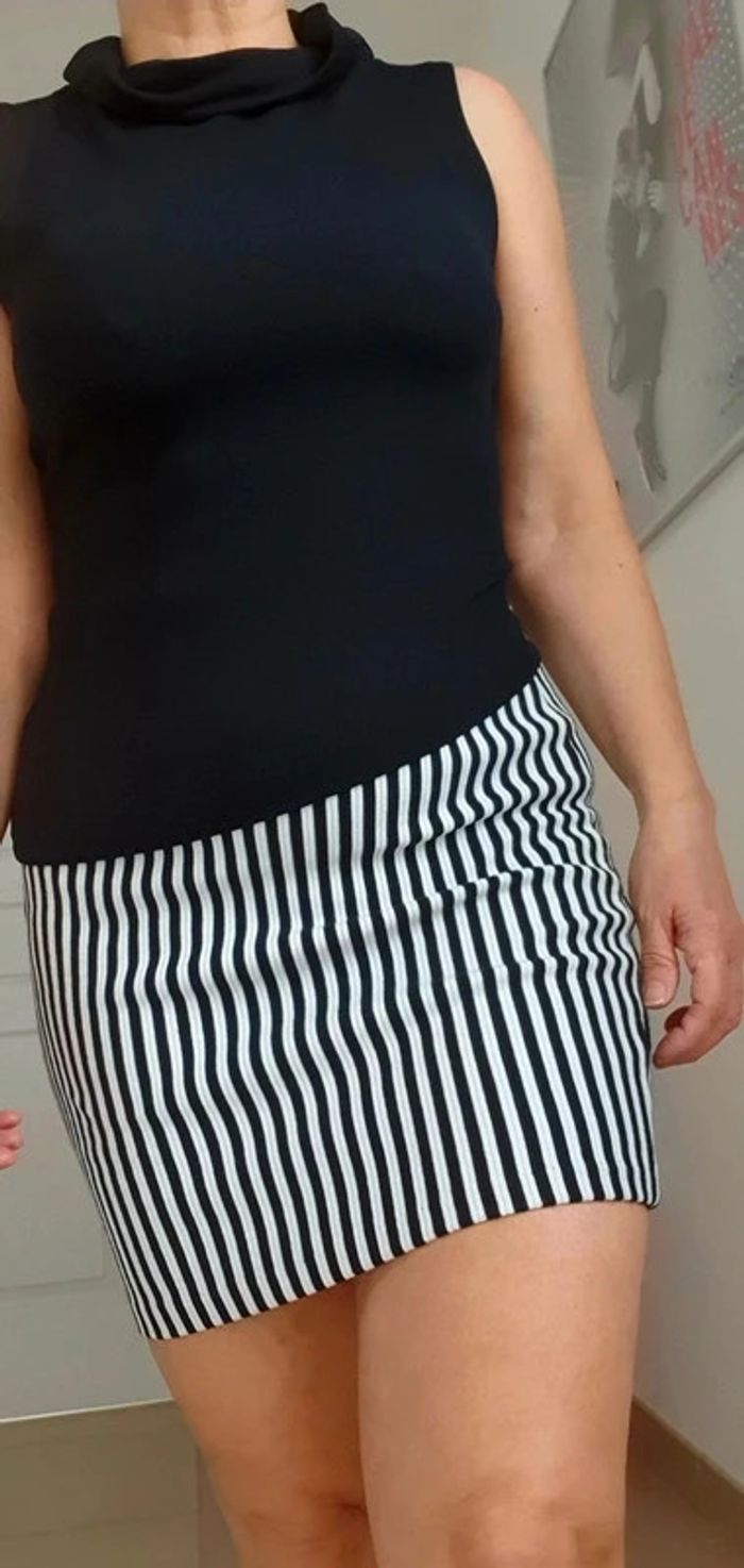 Jupe tube rayée - Taille S - photo numéro 5