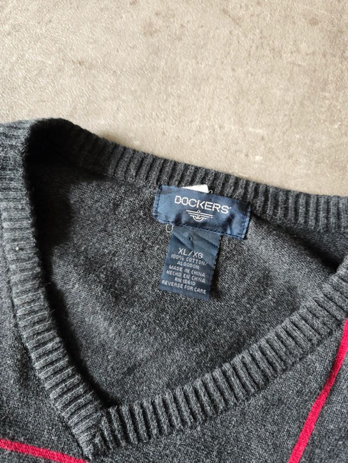 Pull gilet chandail Dockers sans manche homme taille XL coton/algodon - photo numéro 3