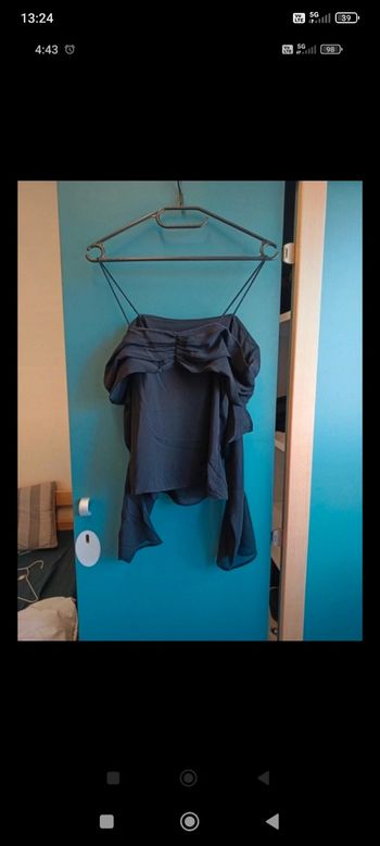 Haut noir transparent cole bateau