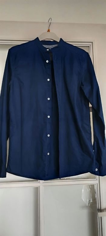 Chemise manches longues col mao taille S