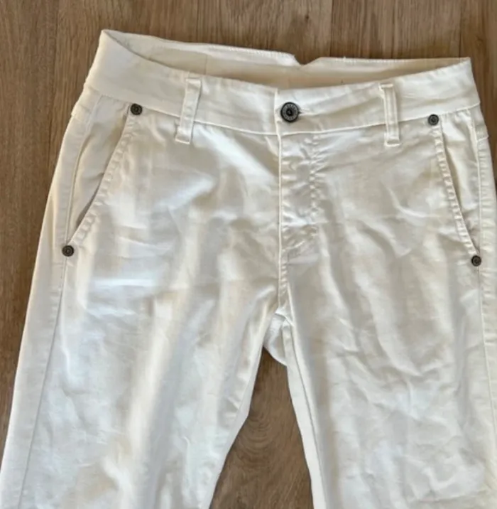Please pantalon blanc femme, taille 36 été - photo numéro 2