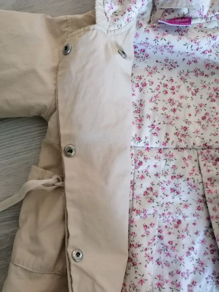 Parka veste printemps beige fleurs bébé fille Dpam - photo numéro 5