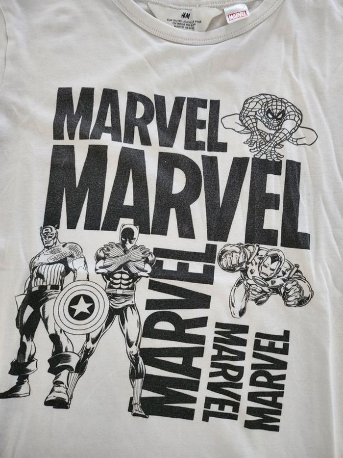 Tee-shirt Marvel noir et blanc H&M