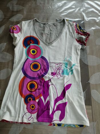 Tee shirt blanc et rose