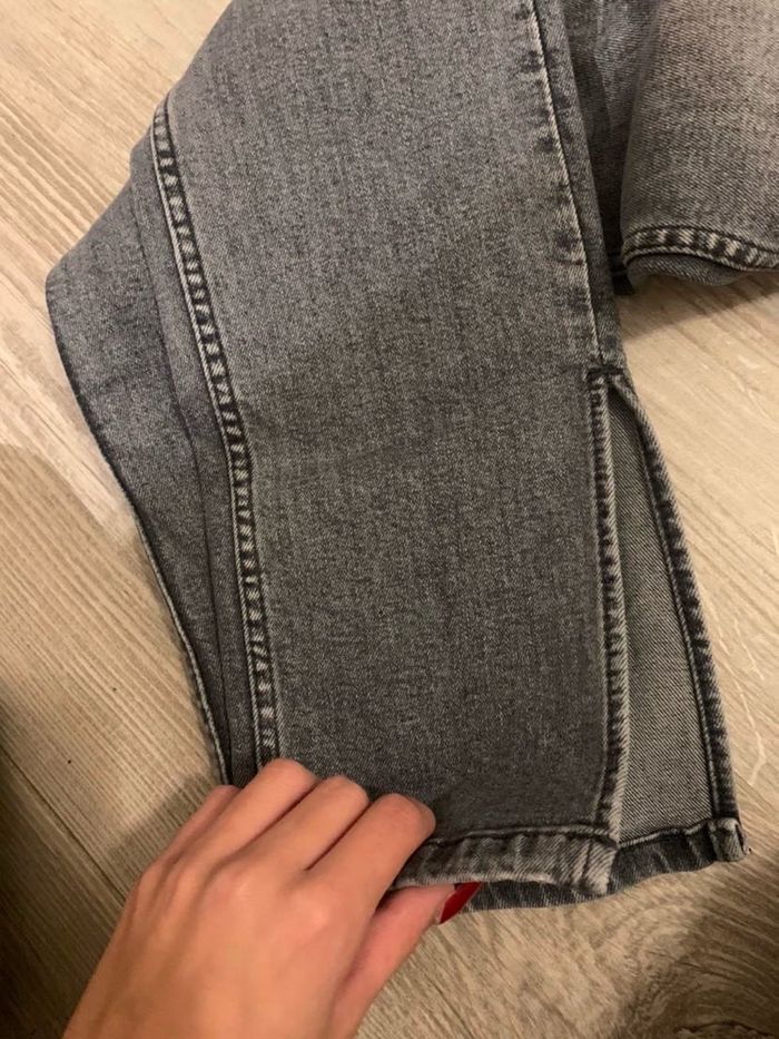 Jean gris à fente Zara taille 36 - photo numéro 4