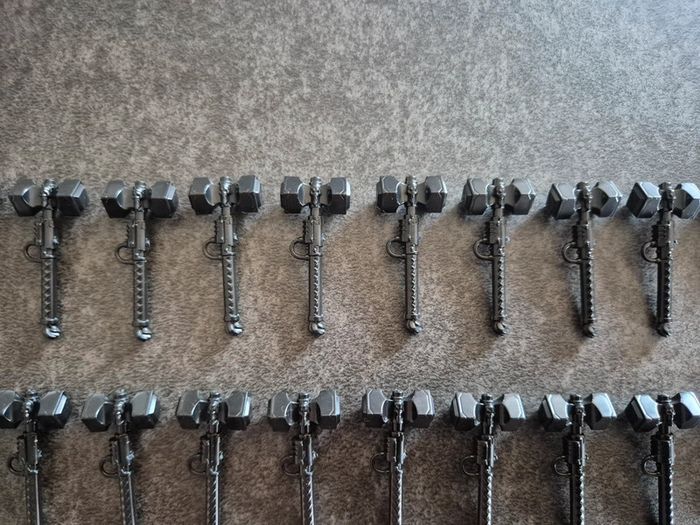 Lot d'armes marteau type lego seigneur des anneaux - photo numéro 2