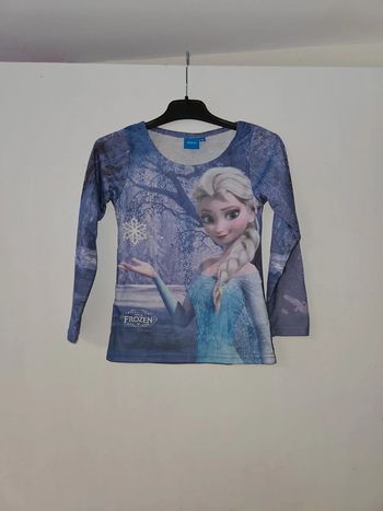 Tee-shirt manche longue disney reine des neiges 6 ans