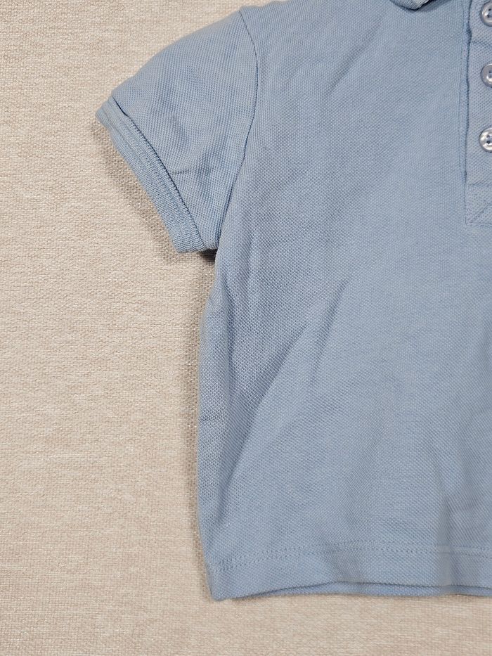 Polo bleu ciel mes petits cailloux 9 mois 71 cm - photo numéro 4