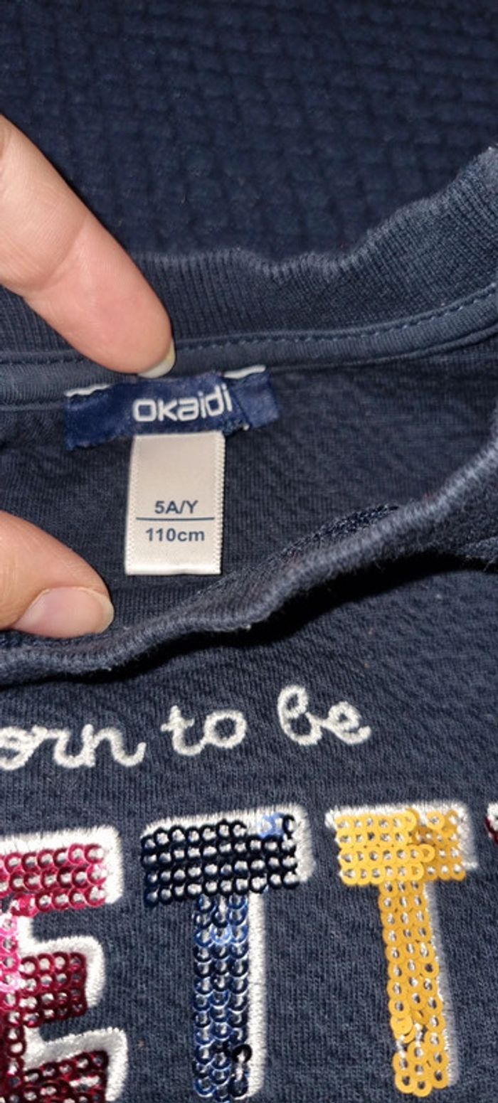 Sweat bleu 5 ans - photo numéro 3