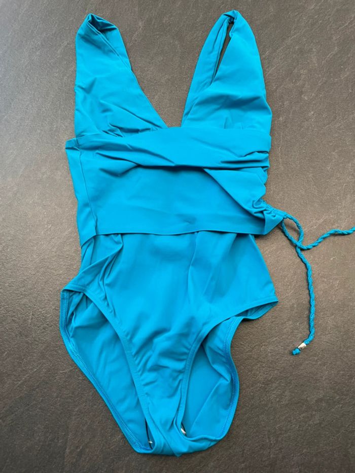 Maillot Maison Lejaby 1 pièce modèle drapé Lagon - photo numéro 2