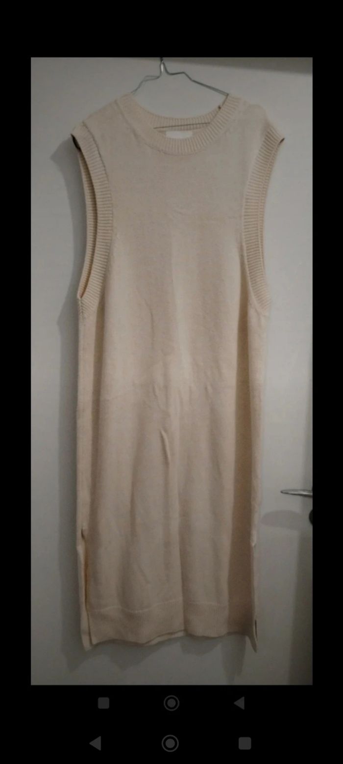 Robe pull femme sans manche