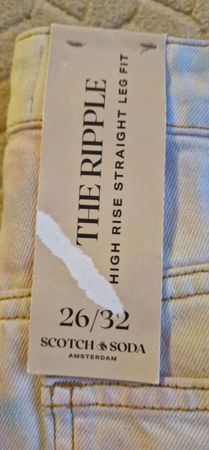 Jean Scotch & Soda droit taille haute blanc "the ripple" taille 26/32 - photo numéro 7